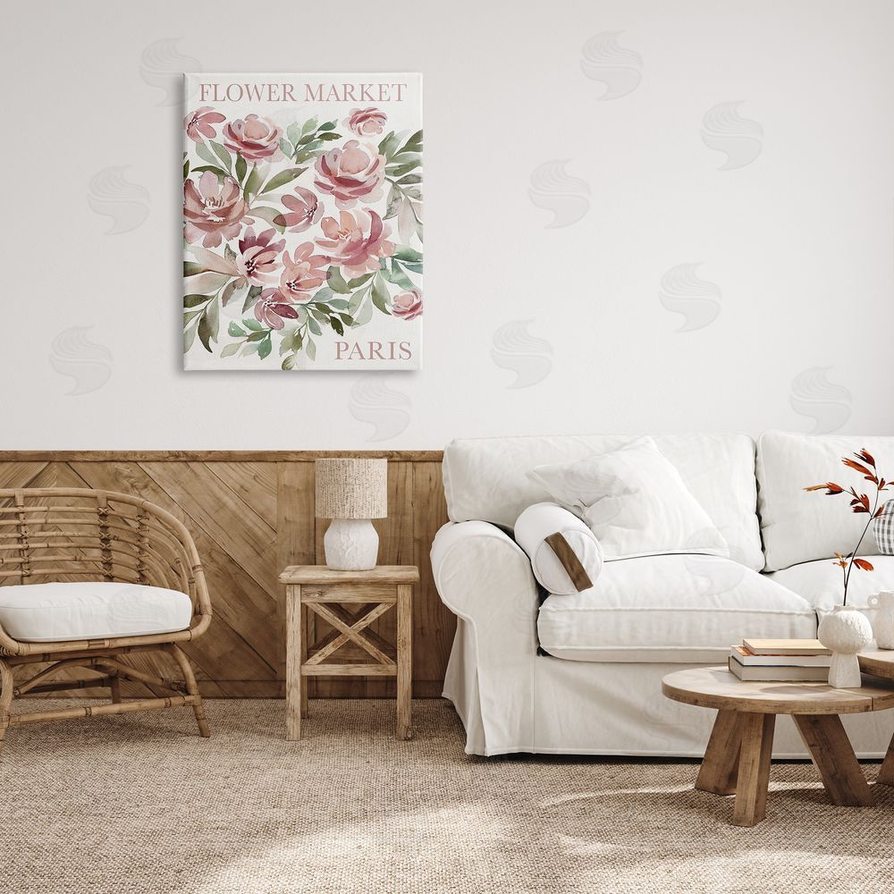 Kristen Brockmon Paris Flower Market Canvas Wall Art Print in Room