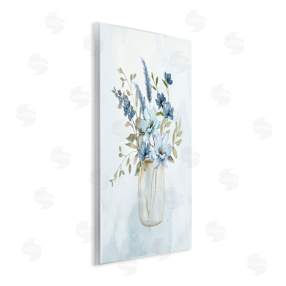 Nan Floral Blue Bouquet Wall Plaque Art Print