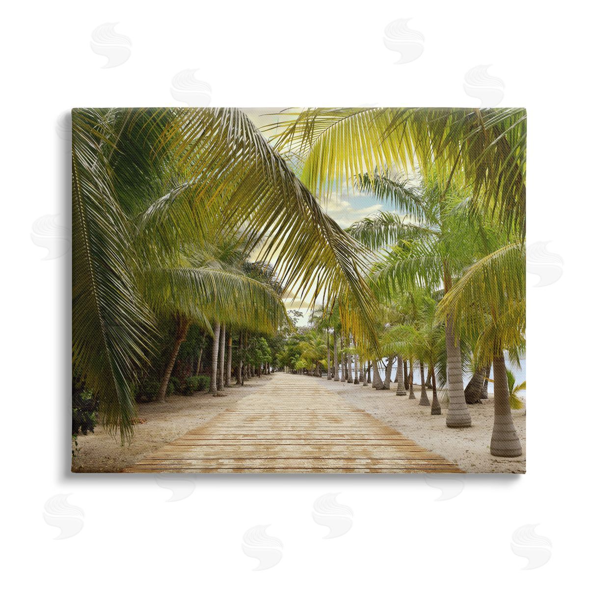 Natalie Carpentieri Tropical Boardwalk Path Stretched Canvas Wall Art Print