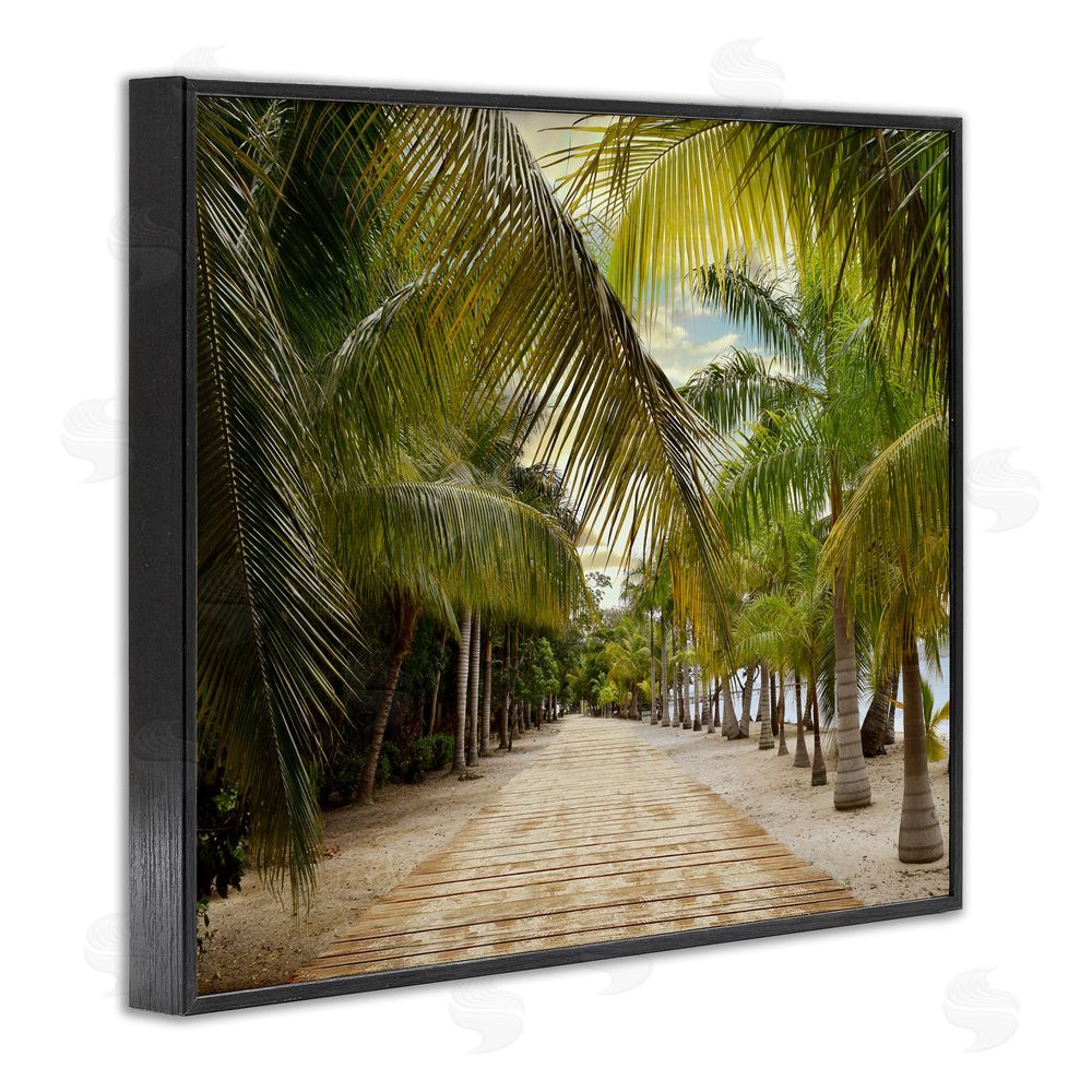 Natalie Carpentieri Tropical Boardwalk Path Black Framed Giclee Wall Art Print