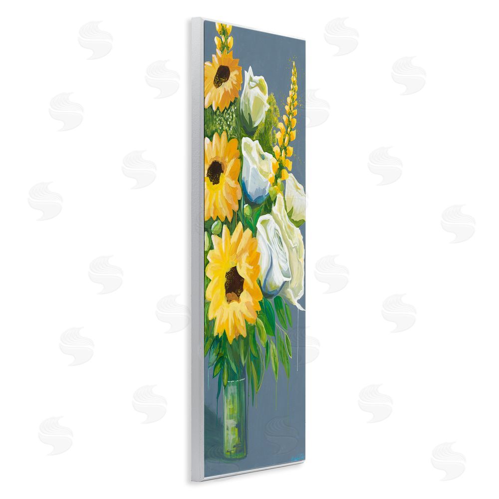 Fab Funky Sunflowers & White Roses Wall Plaque Art Print