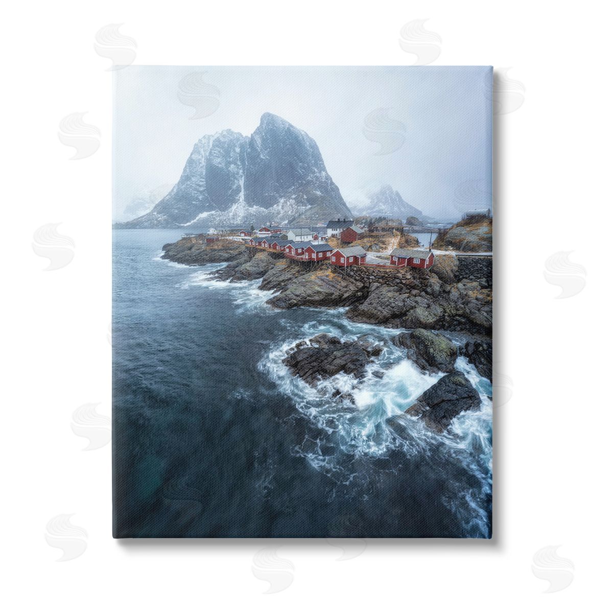 Danny Head Coastal Ocean Village Stretched Canvas Wall Art Print