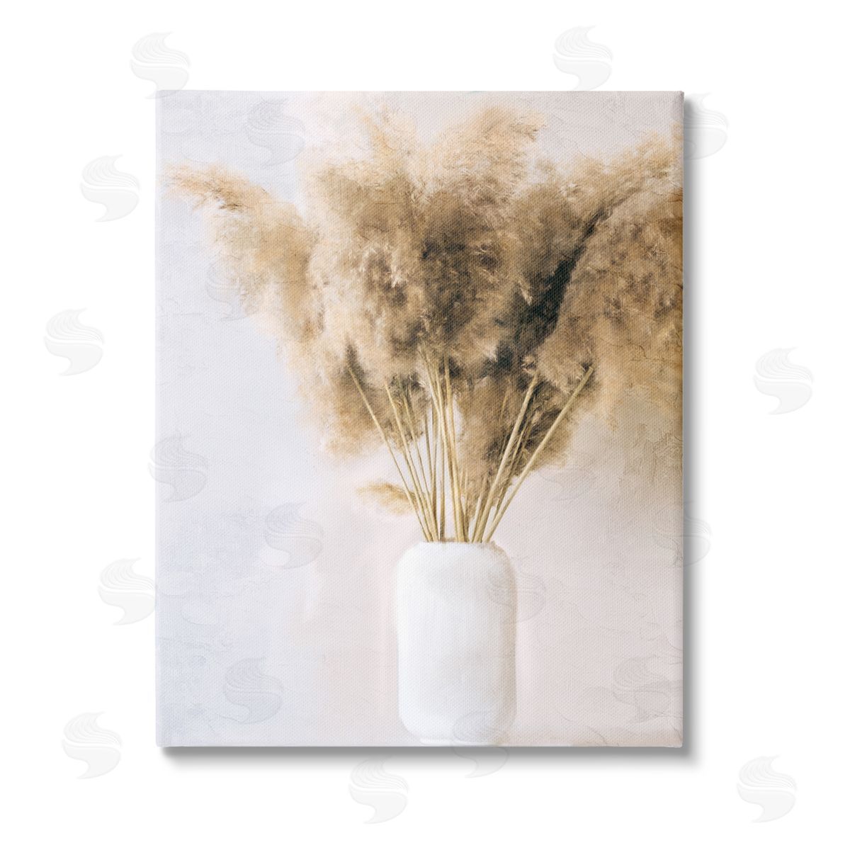 Anne Bailey Country Reeds in Vase Stretched Canvas Wall Art Print
