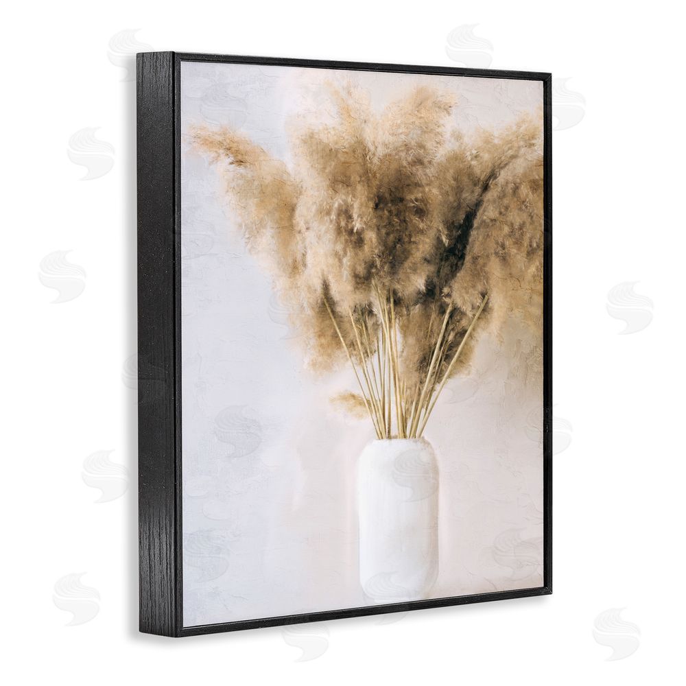 Anne Bailey Country Reeds in Vase Black Framed Giclee Wall Art Print