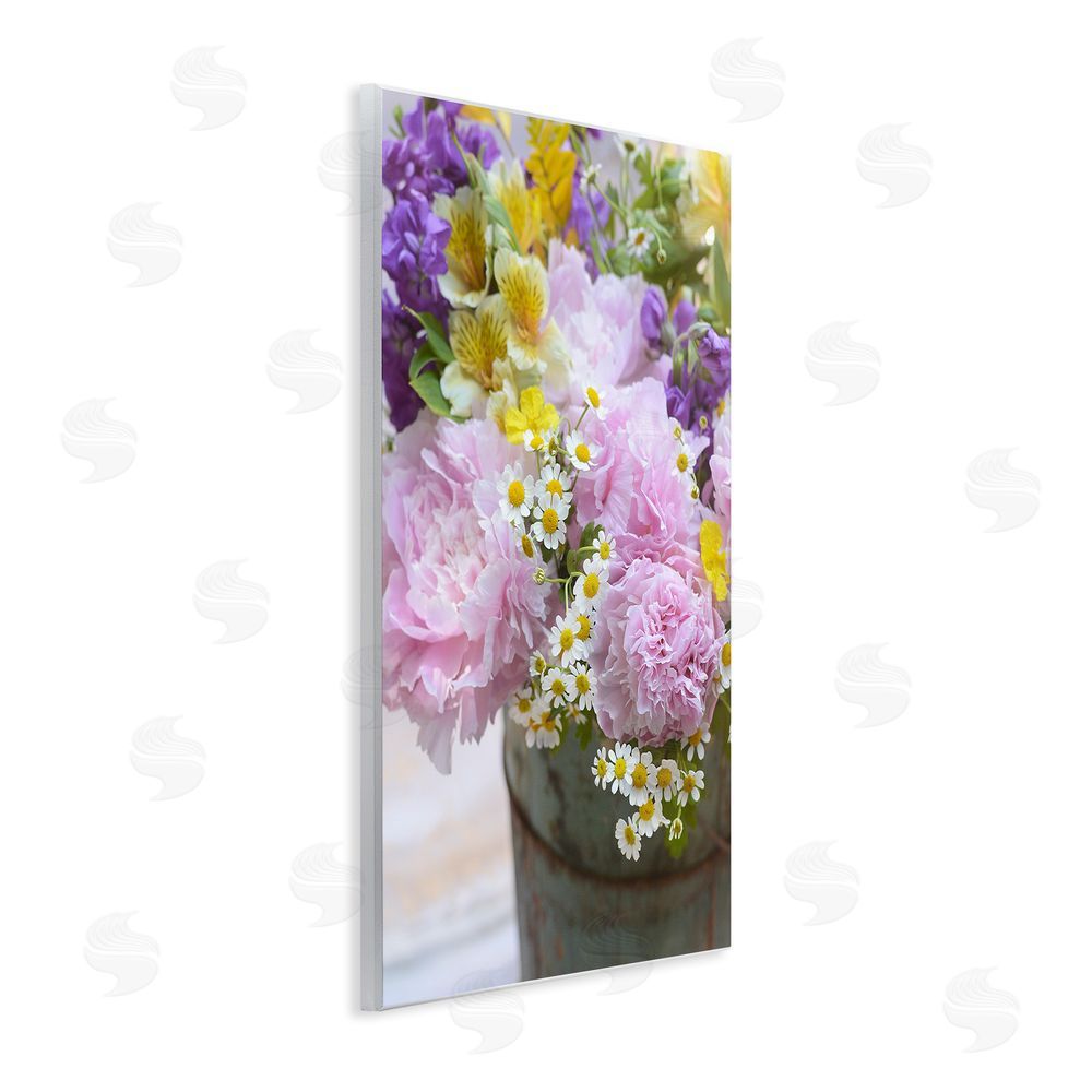 Claire Brocato Spring Blooms in Bucket Wall Plaque Art Print