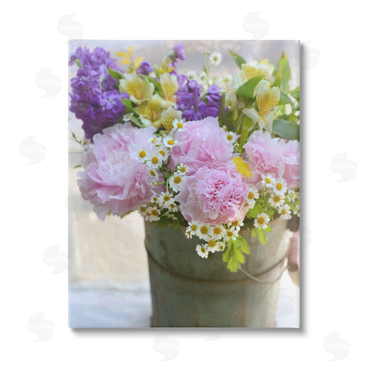 Claire Brocato Farmhouse Spring Blossoms Stretched Canvas Wall Art Print