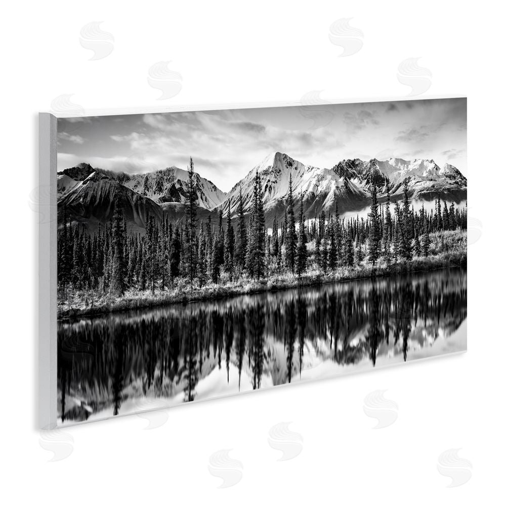 Daniel Sproul Monochrome Lake Reflection Wall Plaque Art Print