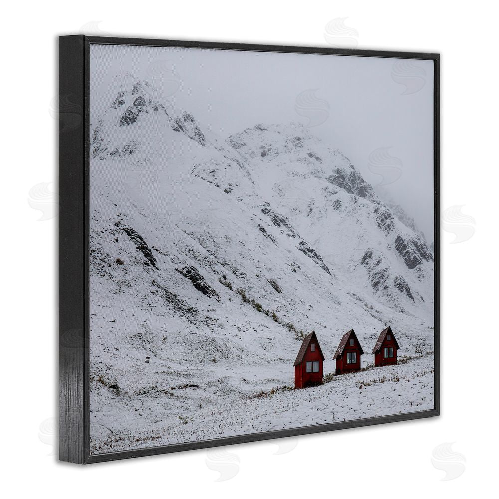 Daniel Sproul Snowy Mountain Pass Black Framed Giclee Wall Art Print