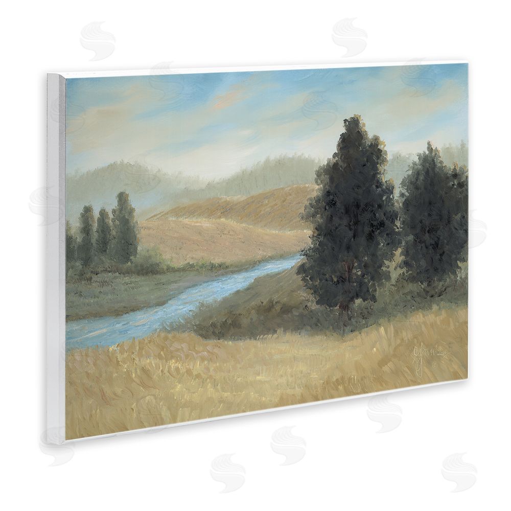 Georgia Janisse Rural Creek Landscape Wall Plaque Art Print