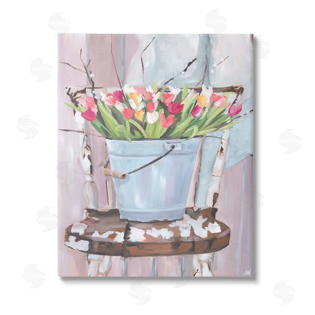 Jenny Westenhofer Tulip Bouquet Still Life Stretched Canvas Wall Art Print