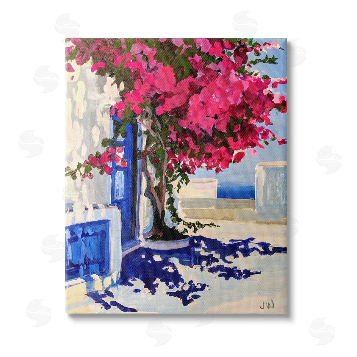 Jenny Westenhofer Abstract Tree in City Stretched Canvas Wall Art Print