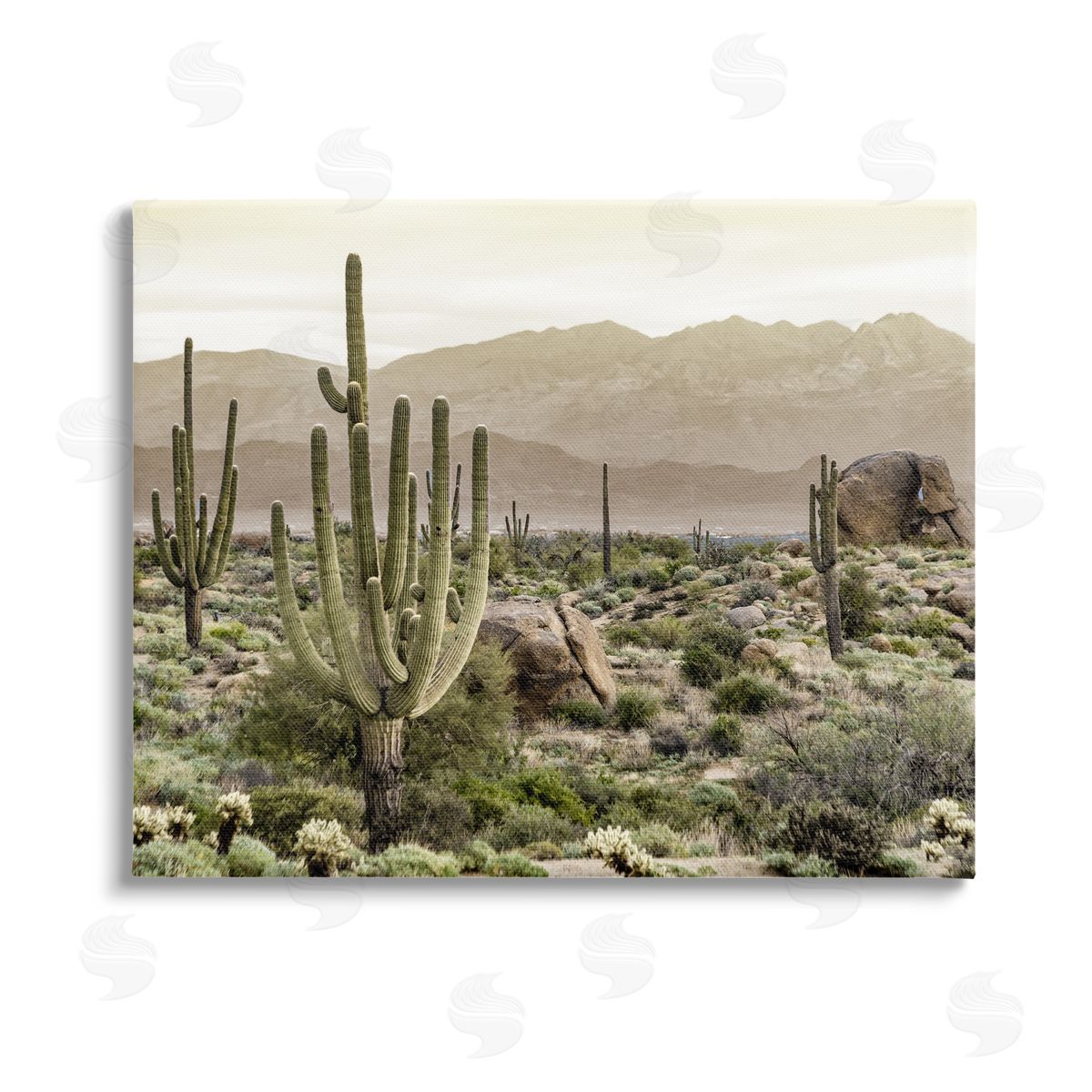 Kim Allen Rocky Desert Landscape Stretched Canvas Wall Art Print