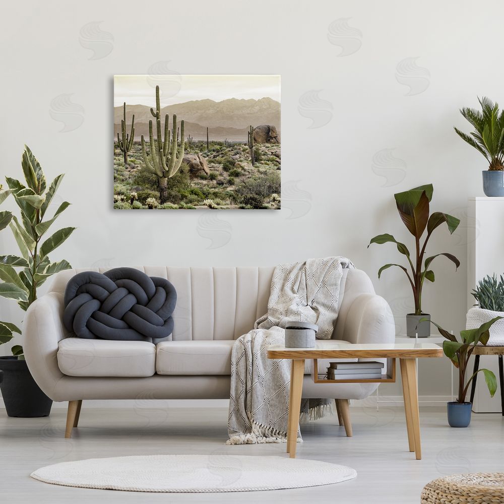 Kim Allen Rocky Desert Landscape Canvas Wall Art Print in Room