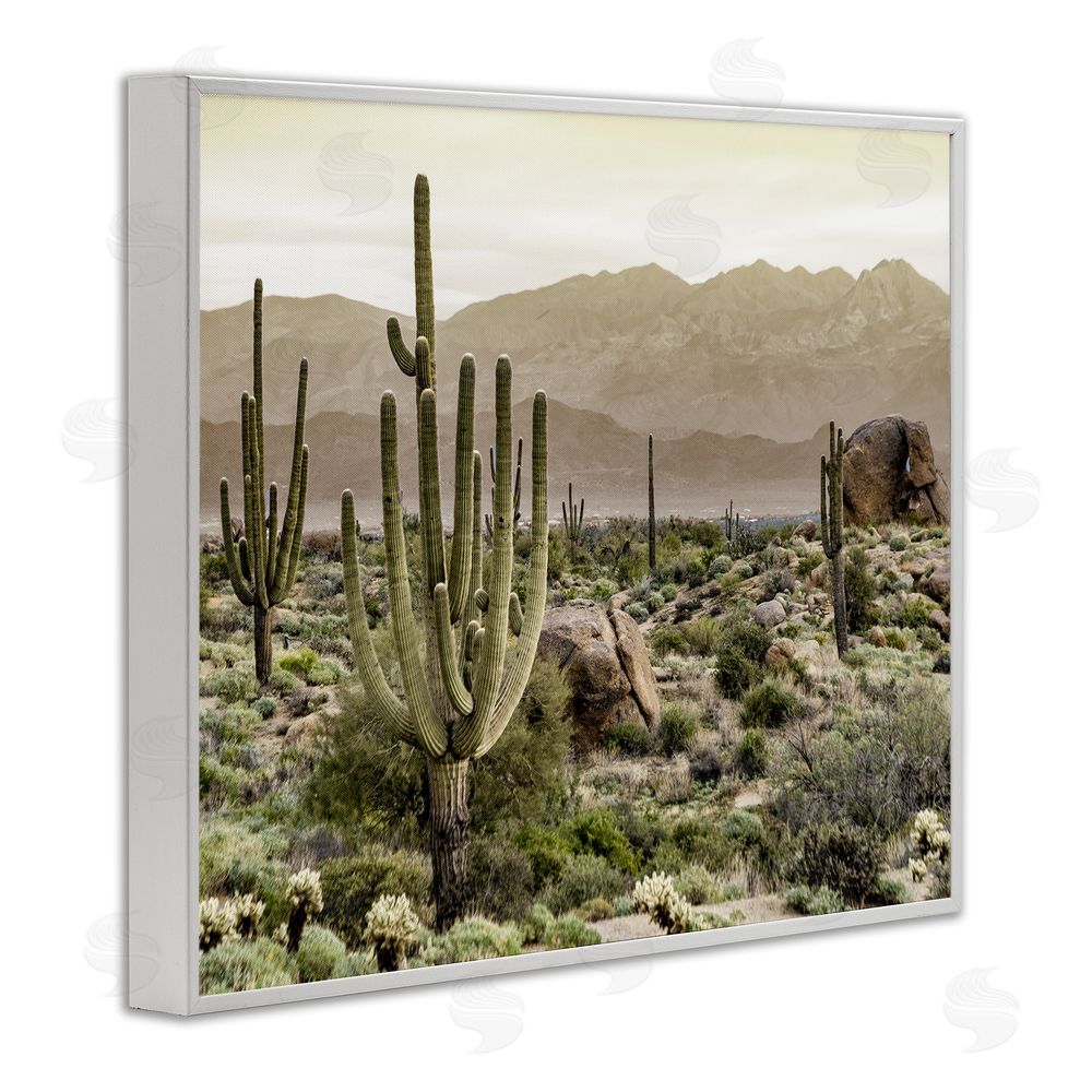 Kim Allen Rocky Desert Landscape White Framed Giclee Wall Art Print