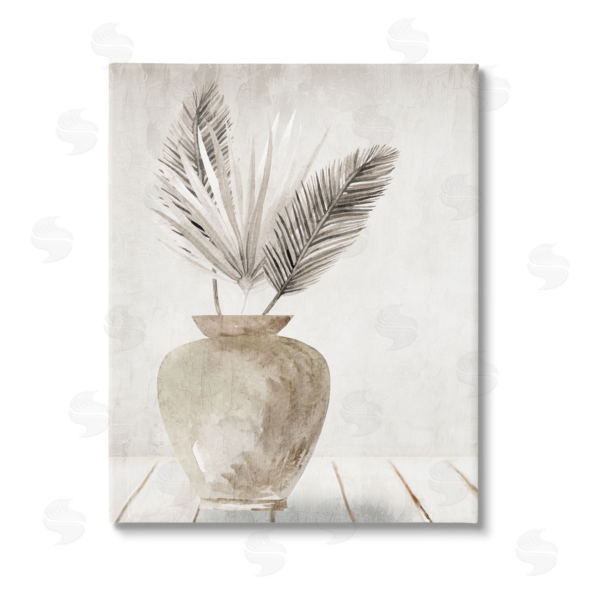 Kim Allen Rustic Botanical Fronds Stretched Canvas Wall Art Print