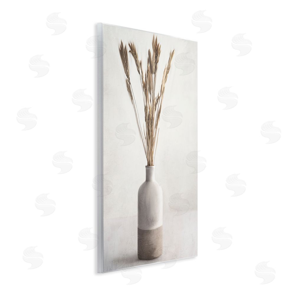 Kim Allen Neutral Wheat Sprigs Wall Plaque Art Print