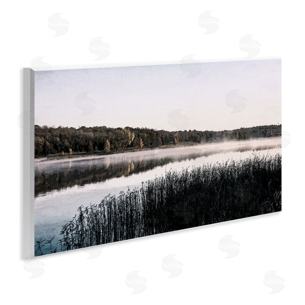 Kim Allen Waterfront Reeds Landscape Wall Plaque Art Print