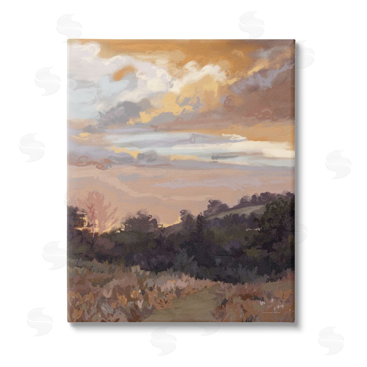 Kamdon Kreations Abstract Sunrise Landscape Stretched Canvas Wall Art Print