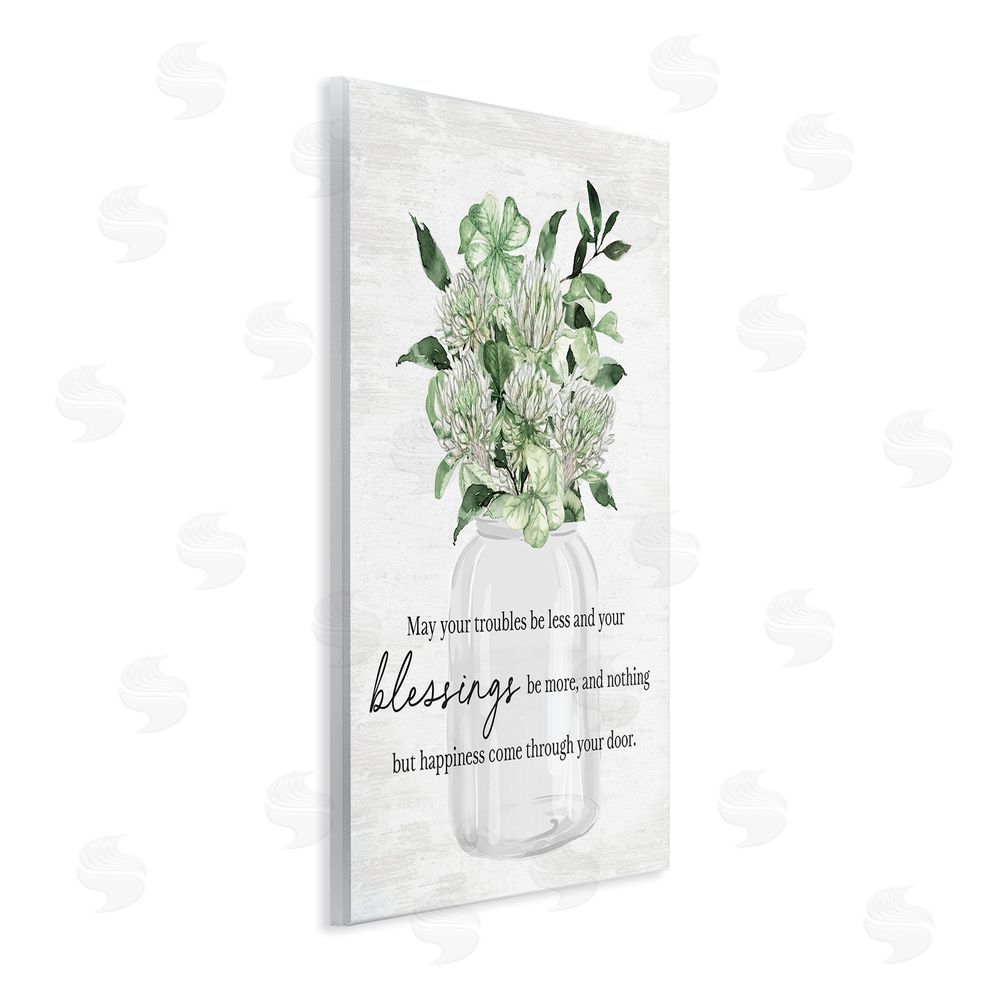 Lettered and Lined Blessings & Happiness Proverb Wall Plaque Art Print