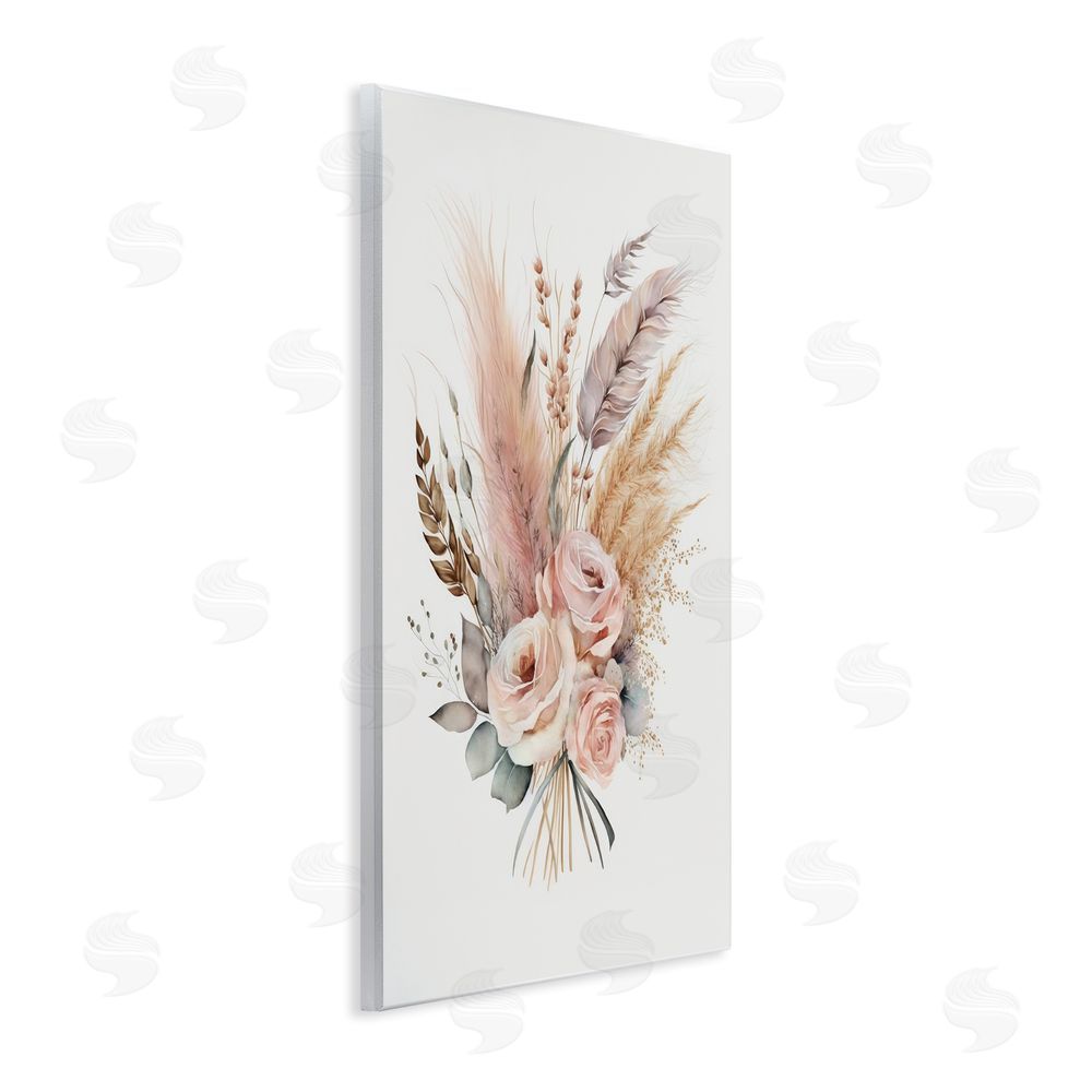LSR Design Studio Boho Feathers & Roses Wall Plaque Art Print