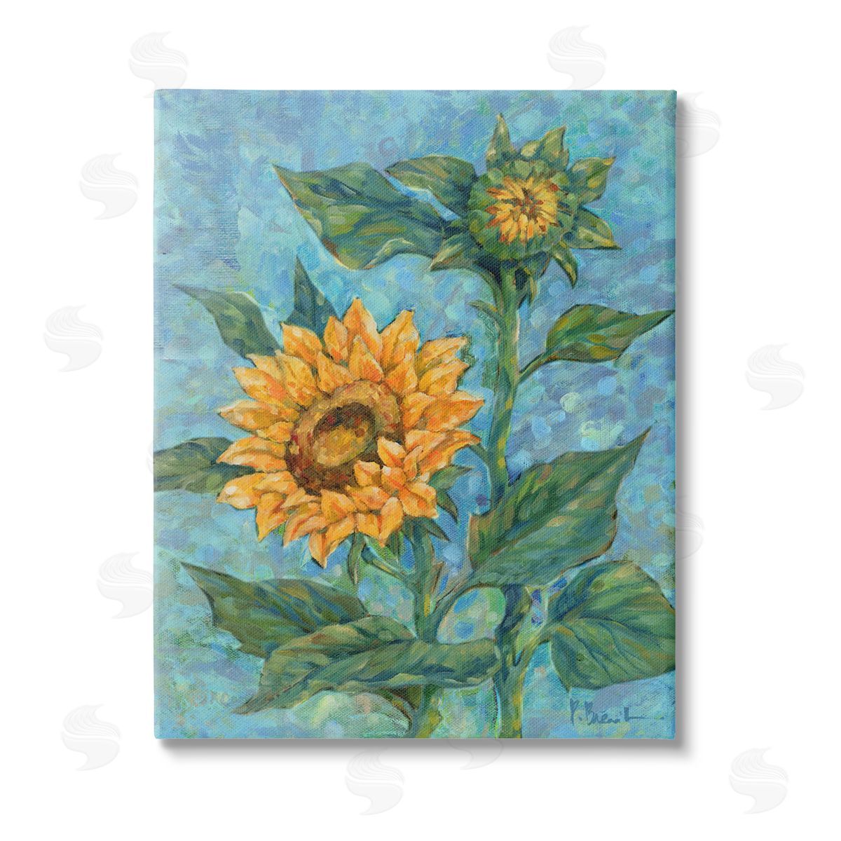 Paul Brent Classic Style Sunflower Buds Stretched Canvas Wall Art Print