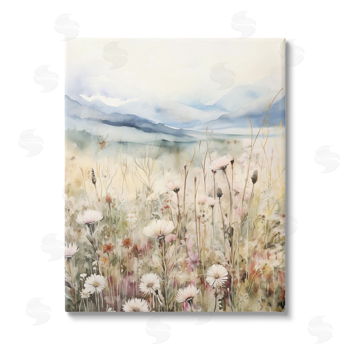 Petal Prints Design Rural Daisy Field Meadow Stretched Canvas Wall Art Print
