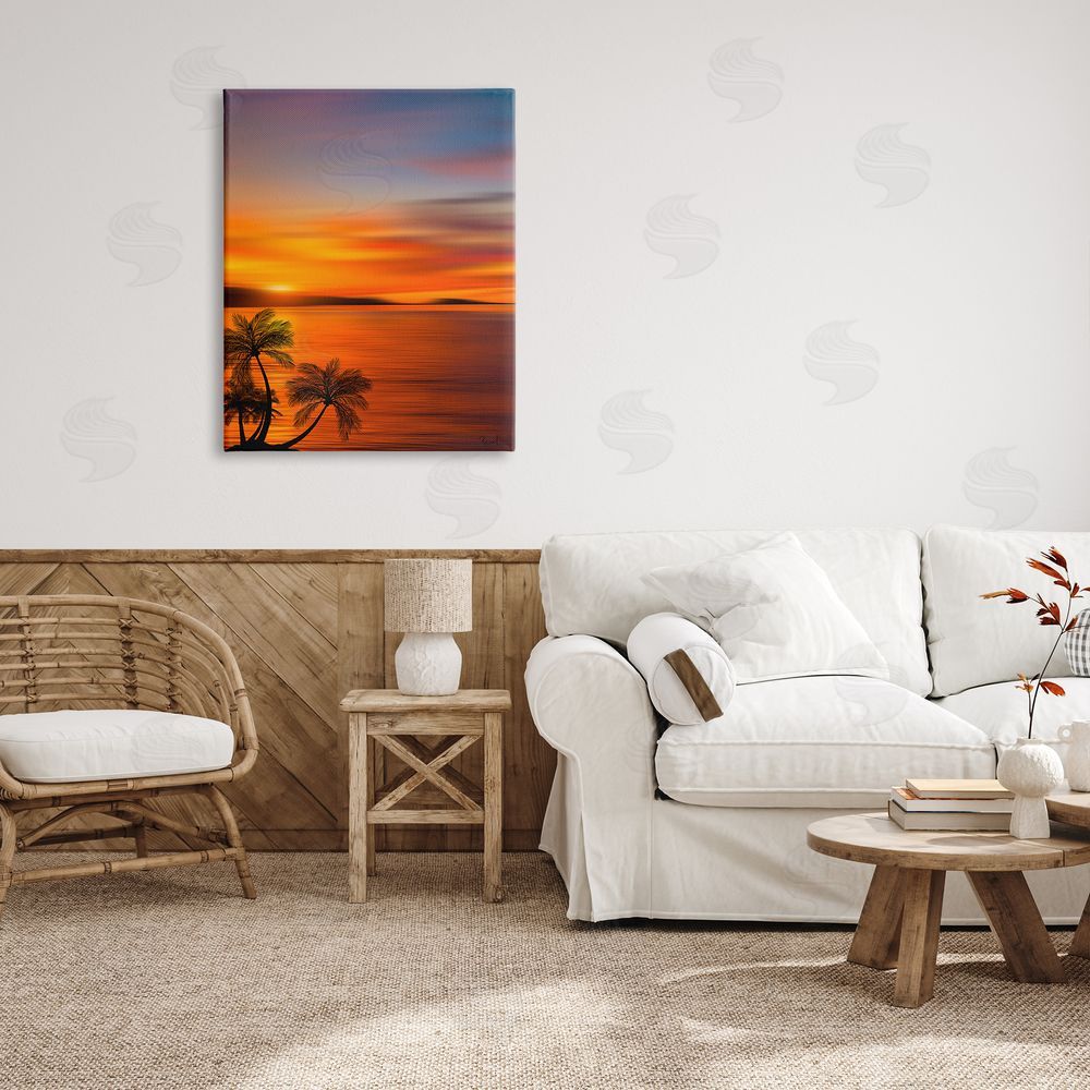 Renel Peters Pleasant View Sunset  Canvas Wall Art Print in Room