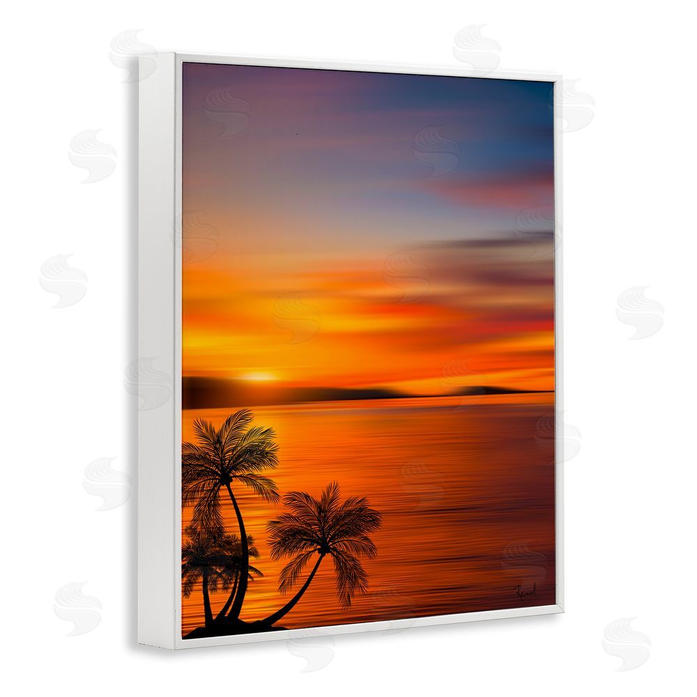 Renel Peters Pleasant View Sunset  White Framed Giclee Wall Art Print