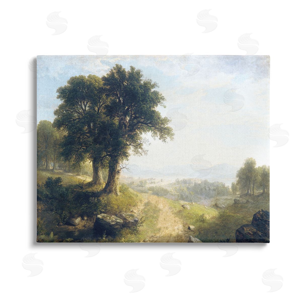 Stupell Studio Classic Rural Oak Landscape Stretched Canvas Wall Art Print