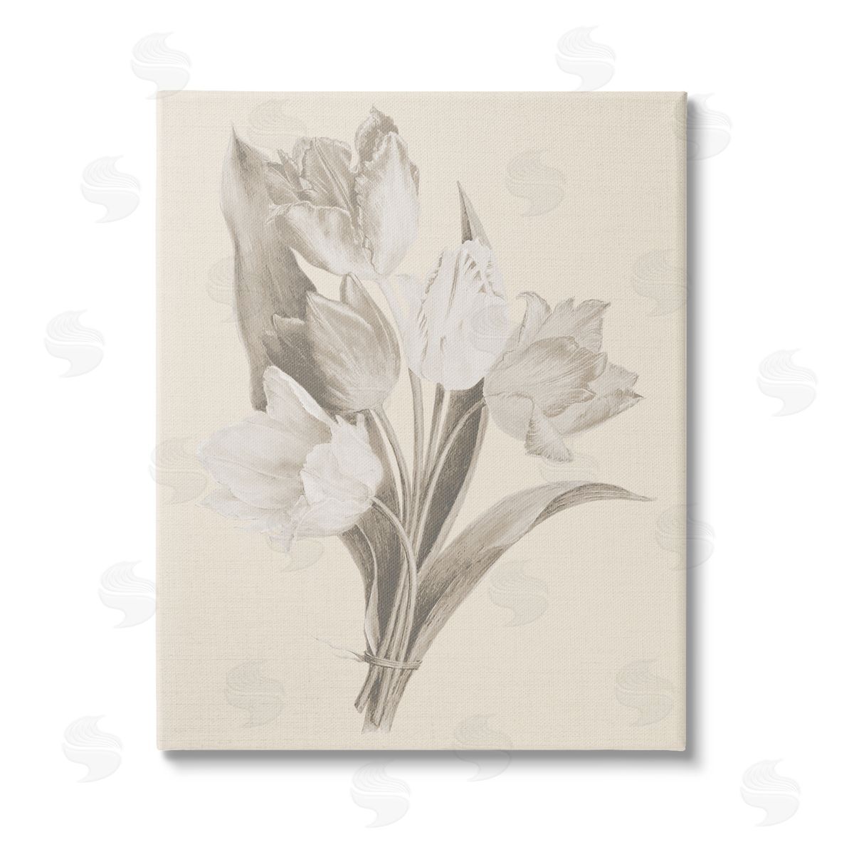 Stupell Studio Antique Tulips Drawing Stretched Canvas Wall Art Print