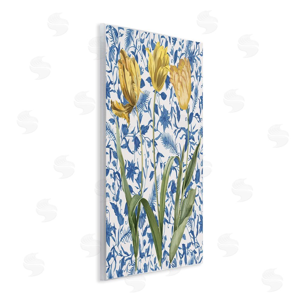 Stupell Studio Three Tulips on Toile Wall Plaque Art Print