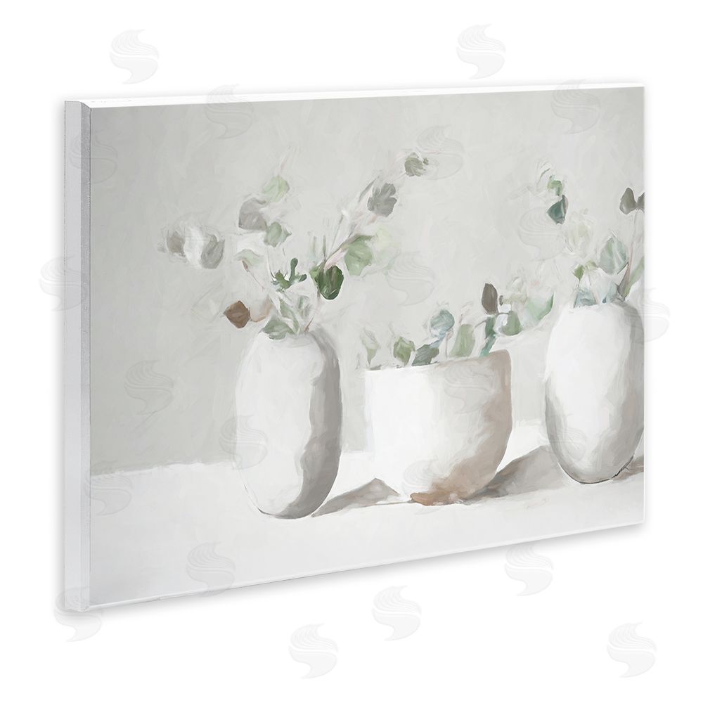Ramona Murdock Subtle White Eucalyptus Wall Plaque Art Print