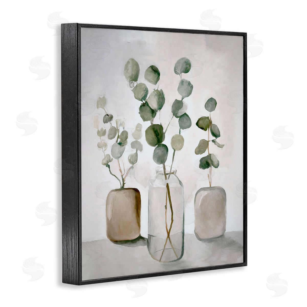 Eucalyptus Still Life Black Frame Print Wall Art, Home Decor by Ramona Murdock
