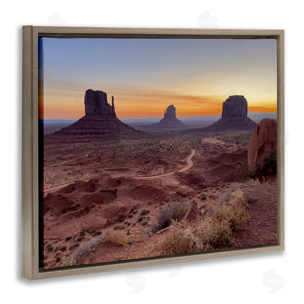 Steve Toole Canyon Buttes Landscape Brown Floating Frame Canvas Wall Art Print