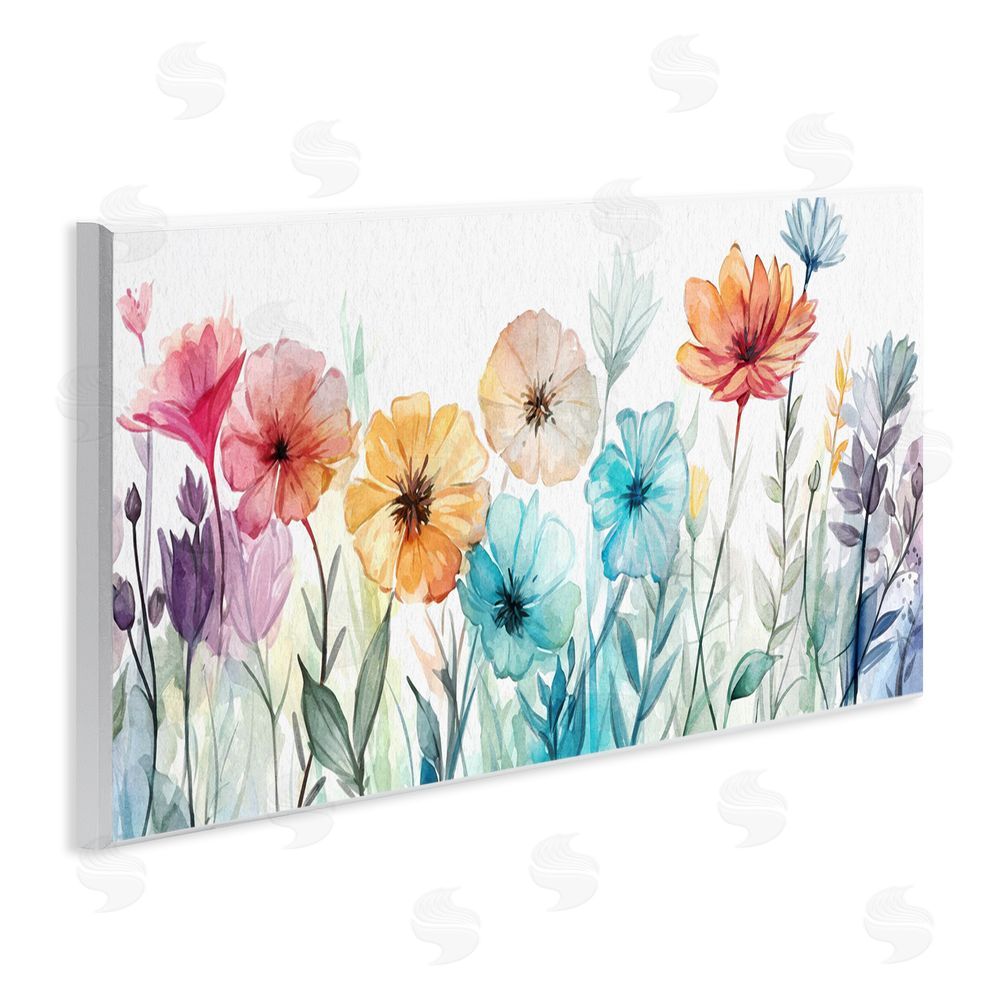 Ziwei Li Rainbow Hued Blossoms Wall Plaque Art Print