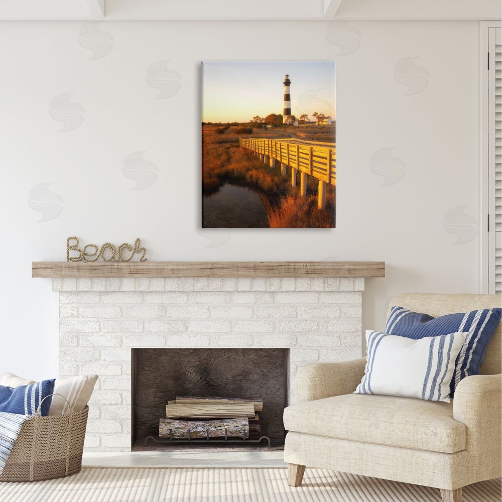 Danny Head Bridge to Lighthouse Canvas Wall Art Print in Room