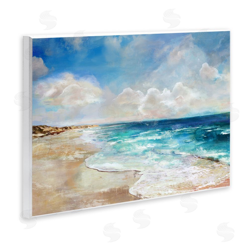Carson Lyons Abstract Beach Shore Scene Wall Plaque Art Print