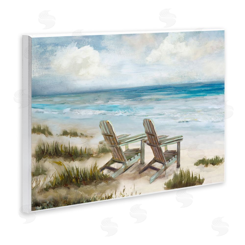 Carson Lyons View For Two Beach Chairs Wall Plaque Art Print