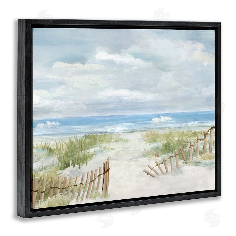 Carson Lyons On The Island Landscape Black Floating Frame Canvas Wall Art Print