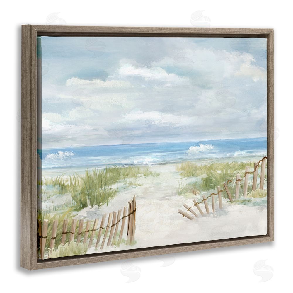 Carson Lyons On The Island Landscape Brown Floating Frame Canvas Wall Art Print