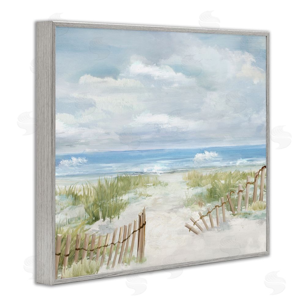 Carson Lyons On The Island Landscape Gray Framed Giclee Wall Art Print