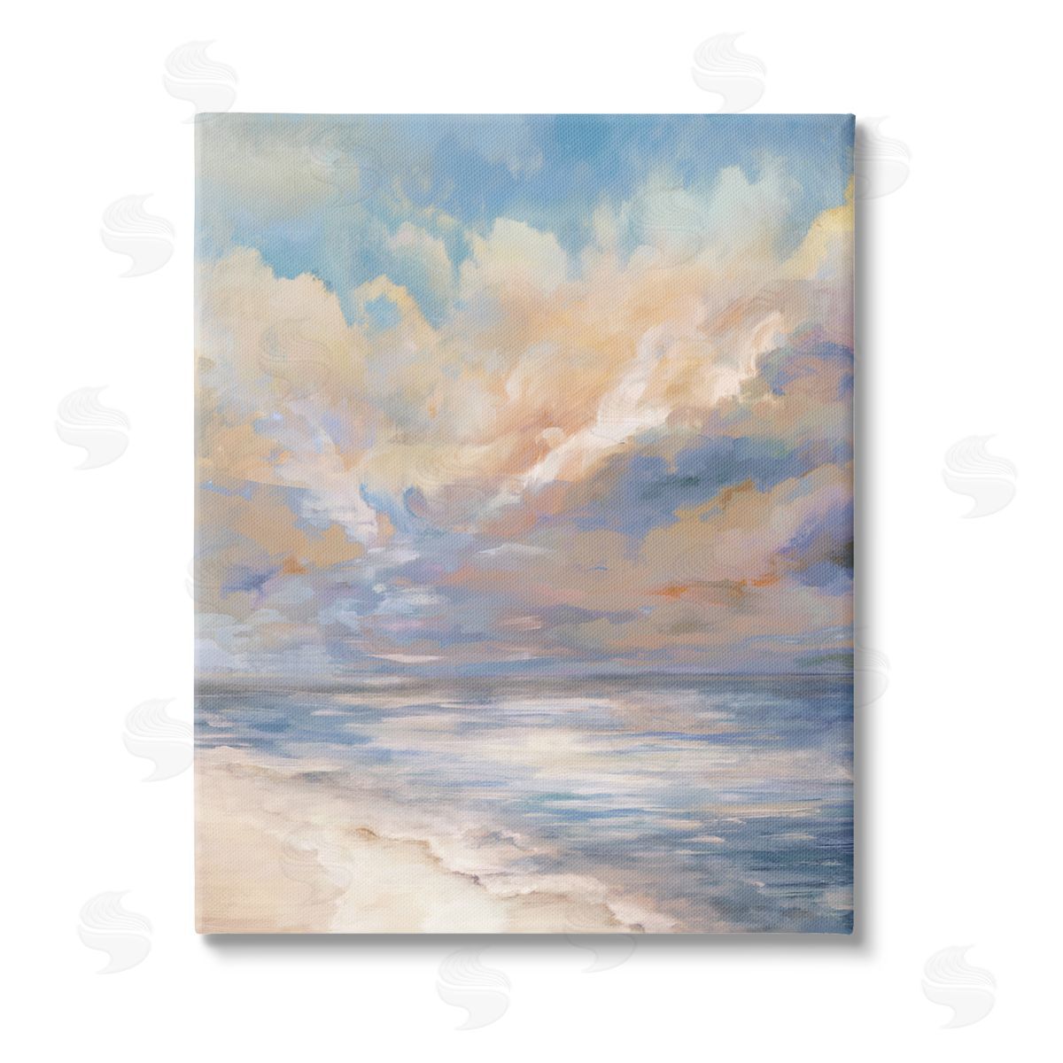 Carson Lyons Abstract Sunset Shoreline Stretched Canvas Wall Art Print