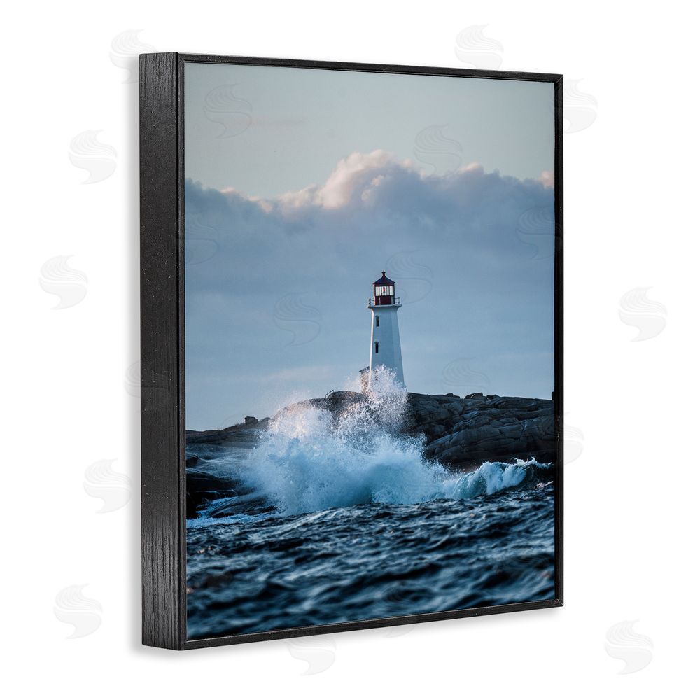 Jared Kreiss Rough Sea Waves Photography Black Framed Giclee Wall Art Print