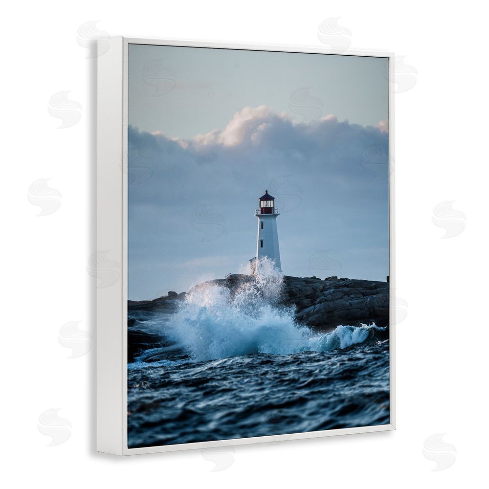 Jared Kreiss Rough Sea Waves Photography White Framed Giclee Wall Art Print