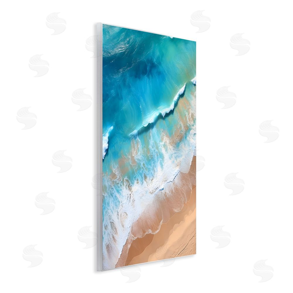 Petal Prints Design Aerial Abstract Sea Waves Wall Plaque Art Print