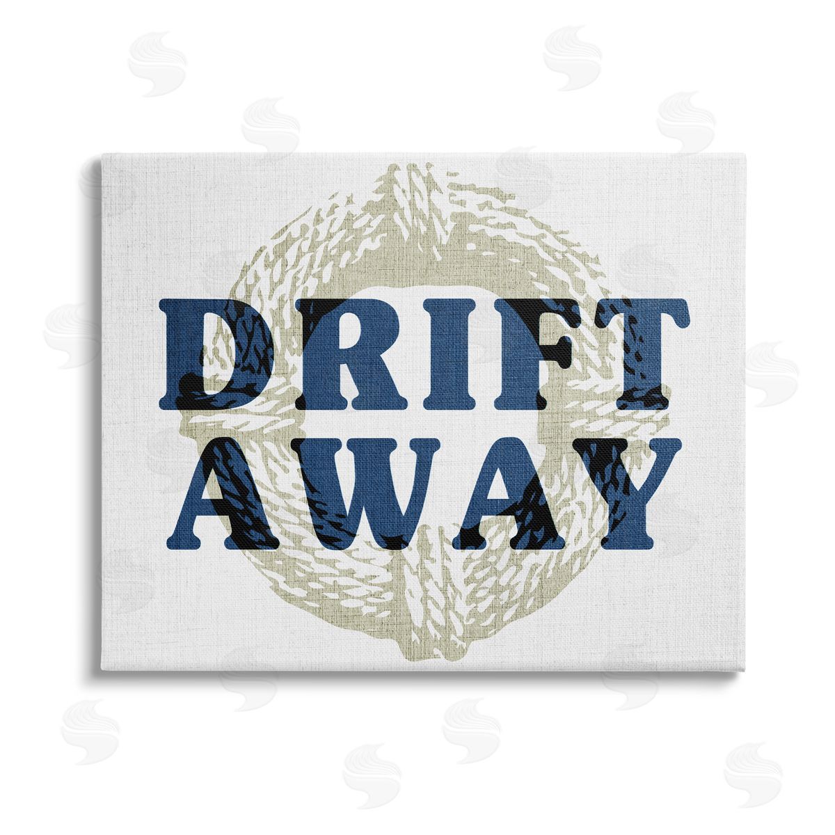Stupell Studio Drift Away Maritime Phrase Stretched Canvas Wall Art Print