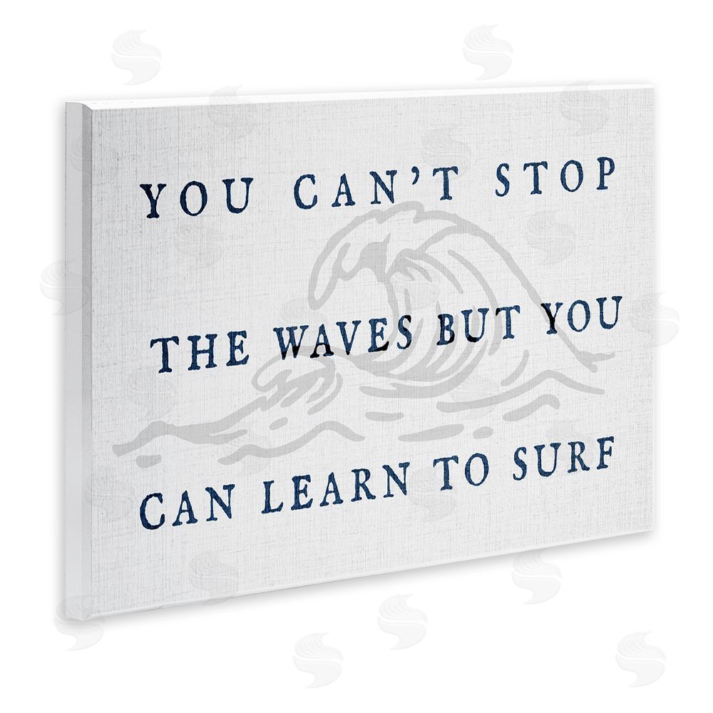 Stupell Studio Learn to Surf Inspirational Wall Plaque Art Print