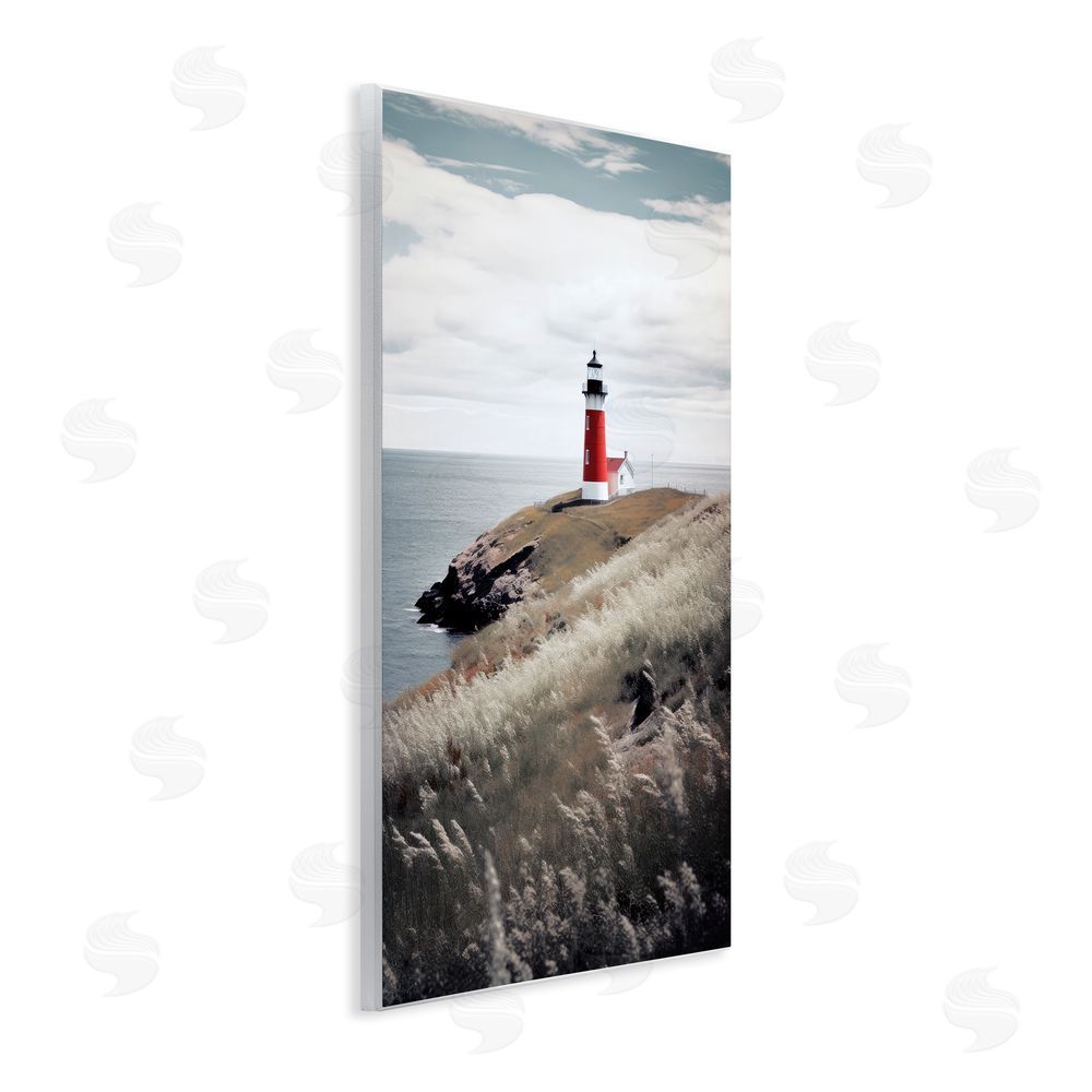 Ray Powers Red Lighthouse Landscape Wall Plaque Art Print