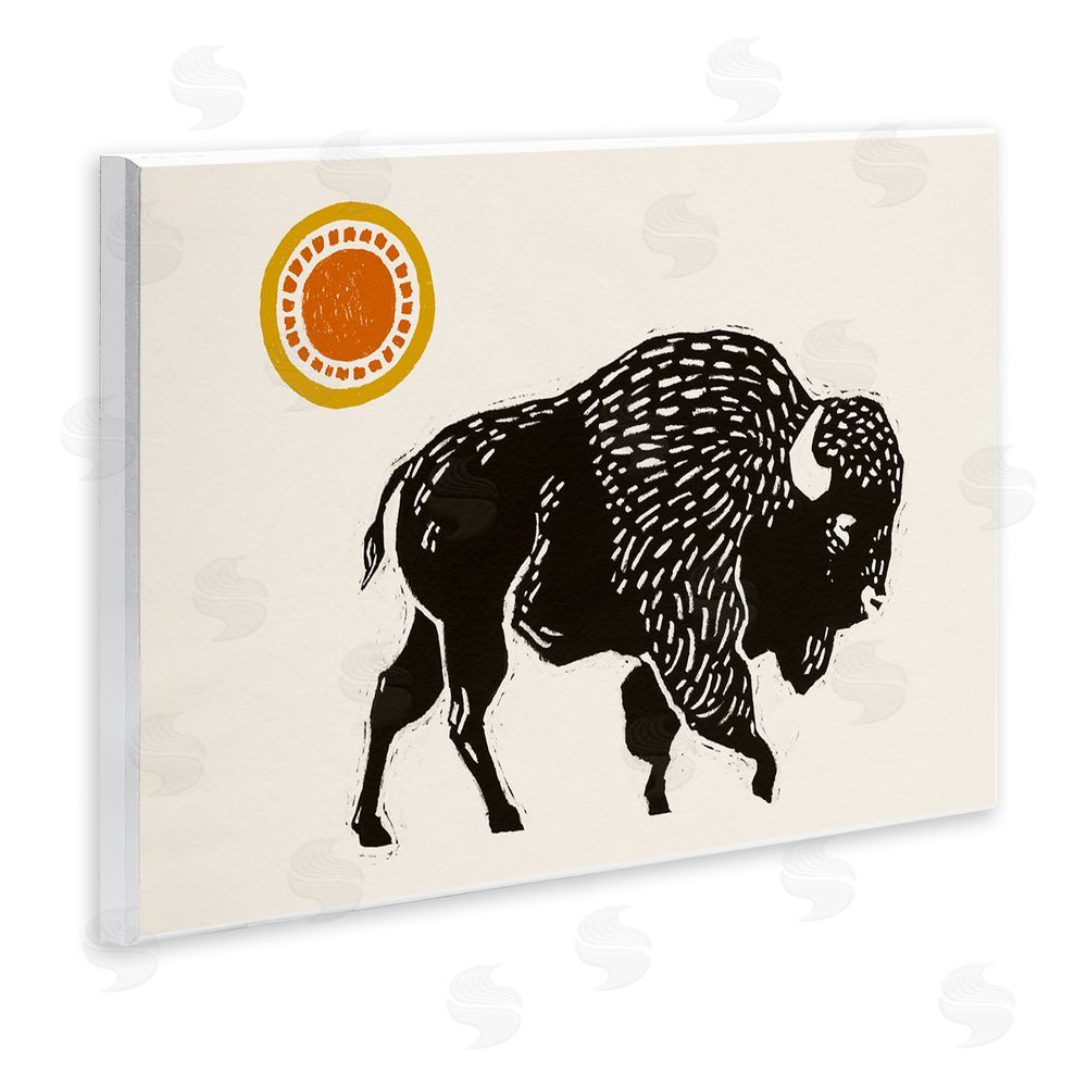 Victoria Barnes Southwestern Bison Portrait Wall Plaque Art Print