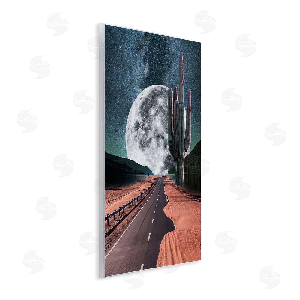 Ziwei Li Surreal Moon & Desert Highway Wall Plaque Art Print